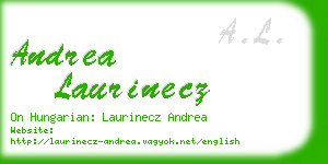 andrea laurinecz business card